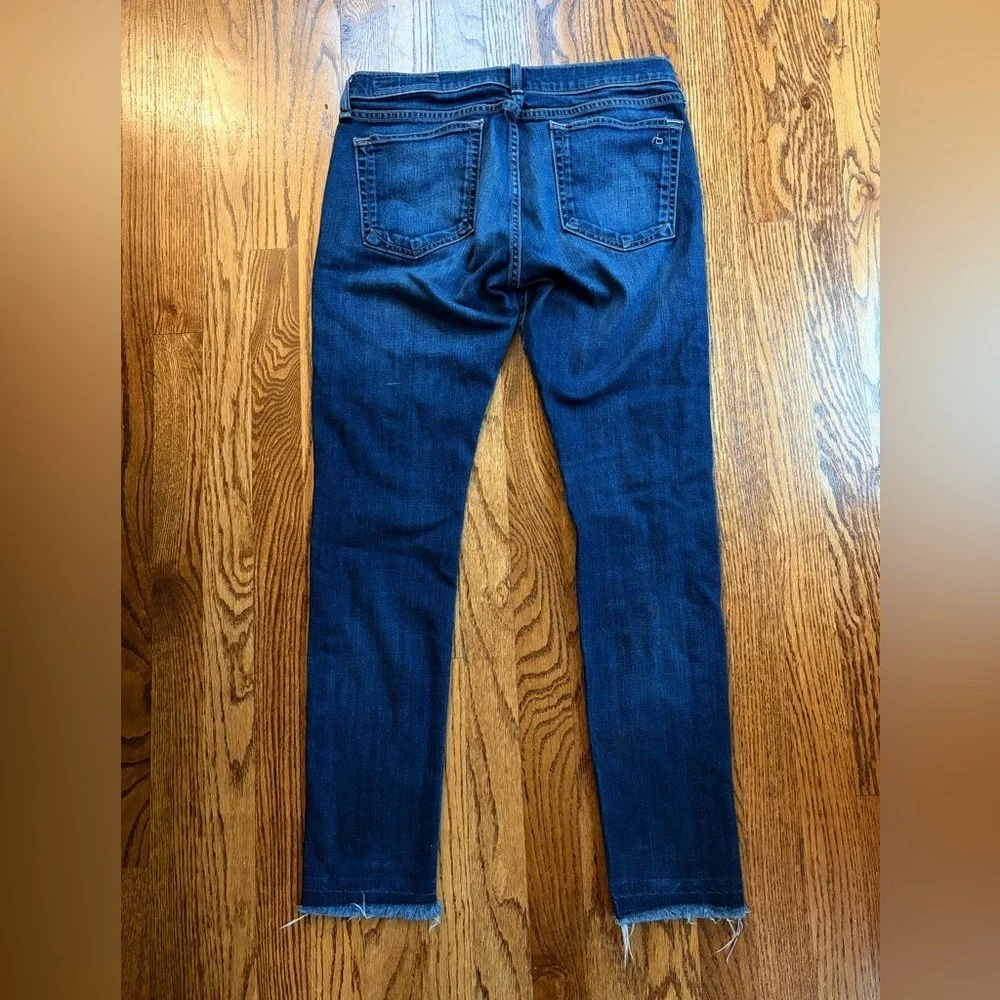 Rag & Bone Mid Rise Ankle Jeans – Yesler Wash – Raw Hem – Size 27